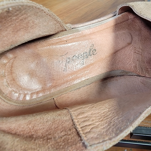 Free People Royale Suede D'orsay Pointed Toe Booties Flats Size 36.5 - Picture 14 of 17